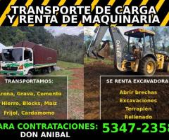 TRANSPORTE DE CARGA Y RENTA DE MAQUINARIA